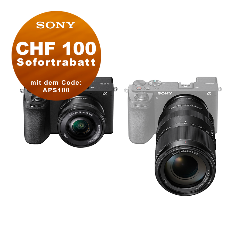 Sony A6700 Wildlife Bundle mit 16-50mm und 70-350mm G - ''4 Jahre Garantie'' - CHF 100 Rabatt mit Code APS100
