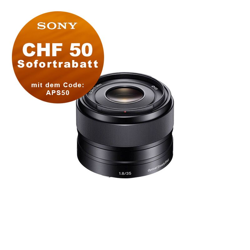 Sony E 35mm 1.8 - CHF 50 Rabatt mit Code APS50