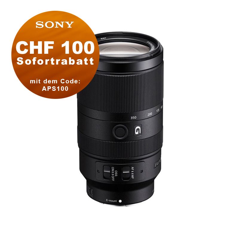 Sony E 70-350mm 4.5-6.3 G OSS - ''4 Jahre Garantie'' - CHF 100 Rabatt mit Code APS100