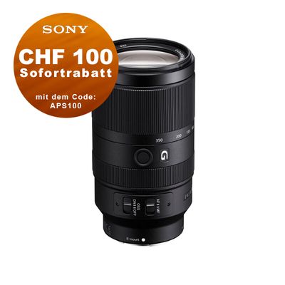 Sony E 70-350mm 4.5-6.3 G OSS - ''4 Jahre Garantie'' - CHF 100 Rabatt mit Code APS100