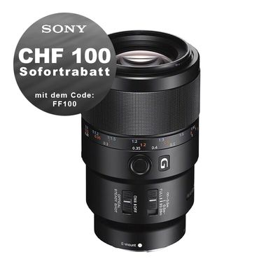 Sony FE 90mm 2.8 G OSS Macro - ''4 Jahre Garantie'' - CHF 100 Rabatt mit Code FF100