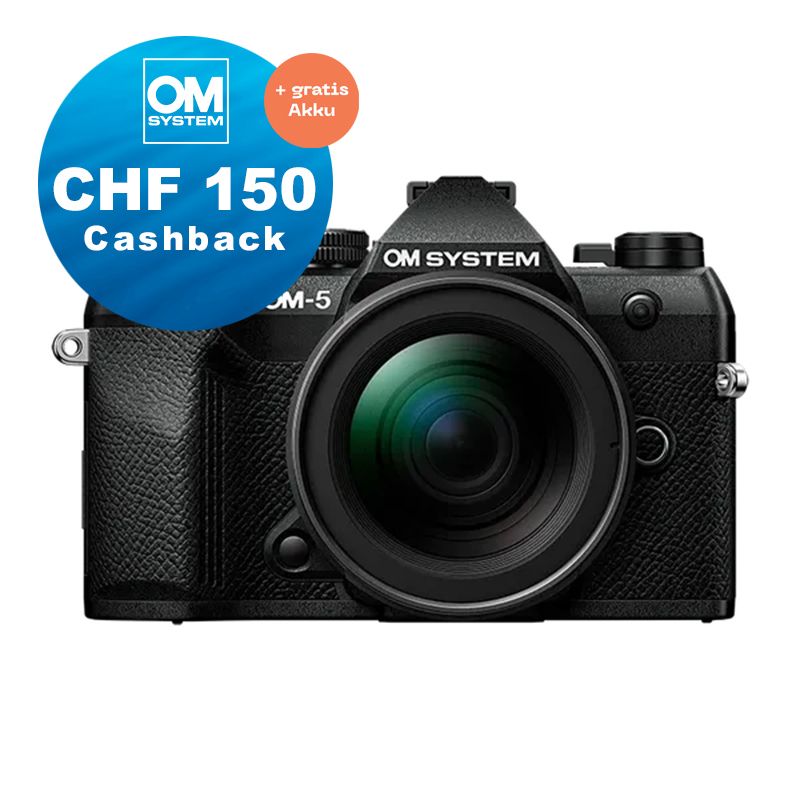 OM System OM-5 II Kit mit 12-45mm 4.0 (black) - CHF 150 Cashback + gratis Akku