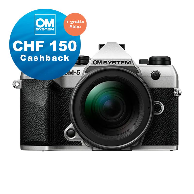 OM System OM-5 II Kit mit 12-45mm 4.0 (silver) - CHF 150 Cashback + gratis Akku