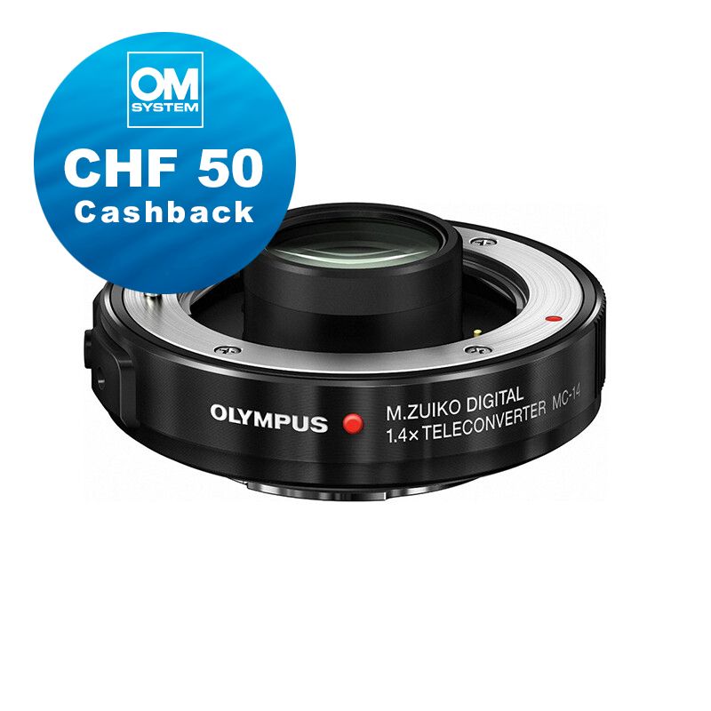 OM System MC-14 Telekonverter 1.4x - CHF 50 Cashback OM System MC-14 Telekonverter 1.4x - CHF 50 Cashback