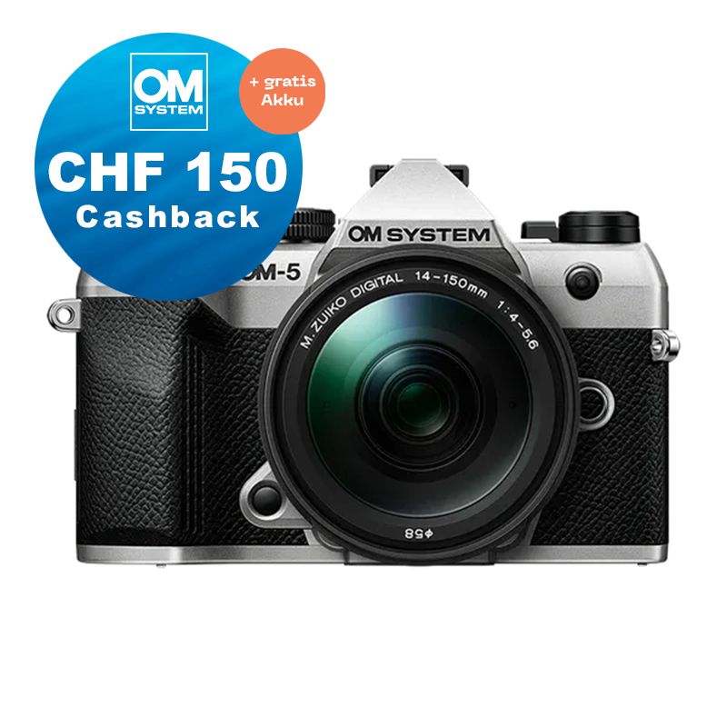 OM System OM-5 II Kit mit 14-150mm 4.0-5.6 (silver) - CHF 150 Cashback + gratis Akku