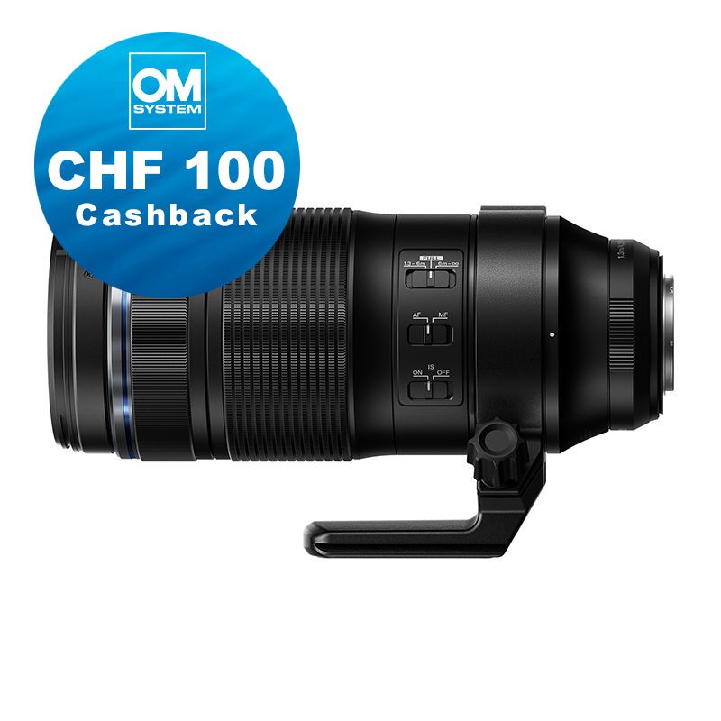 OM System M.Zuiko 100-400mm 5.0-6.3 IS ED II - CHF 100 Cashback OM System M.Zuiko 100-400mm 5.0-6.3 IS ED II - CHF 100 Cashback