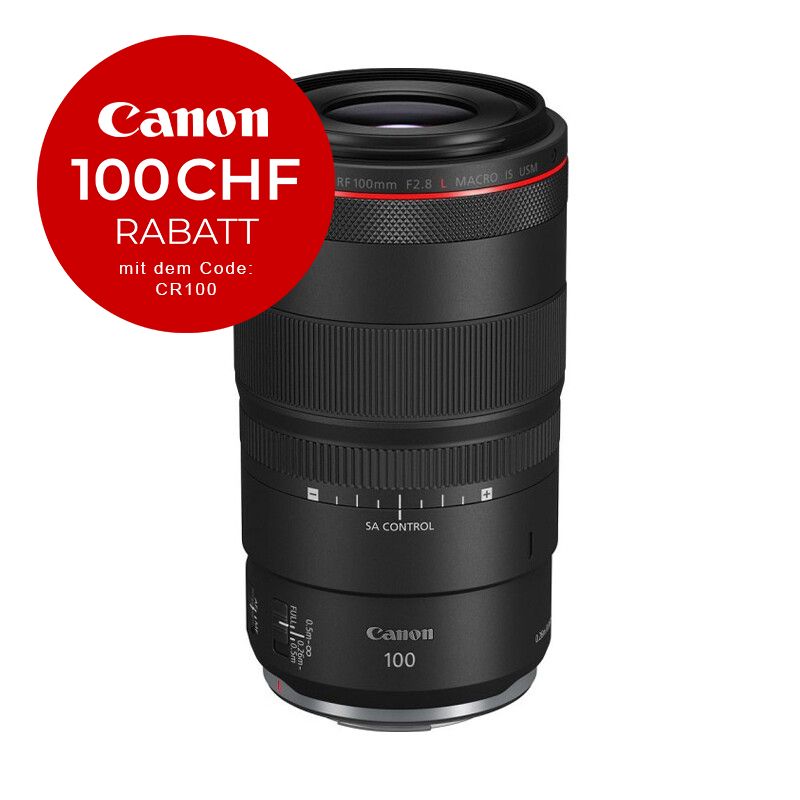 Canon RF 100mm 2.8 L Macro IS USM - ''Premium Garantie'' - CHF 100 Rabatt mit Code: CR100