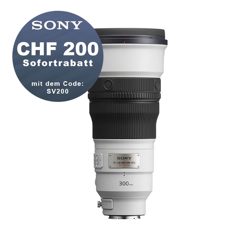 Sony FE 300mm 2.8 GM OSS - ''4 Jahre Garantie'' - CHF 200 Rabatt mit Code SV200