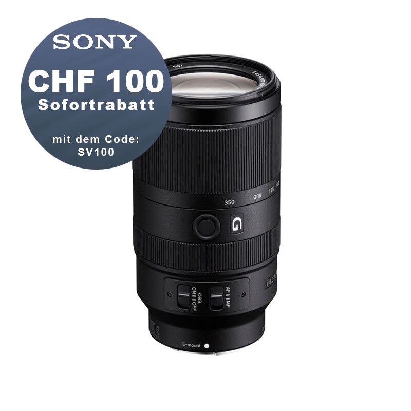 Sony E 70-350mm 4.5-6.3 G OSS - ''4 Jahre Garantie'' - CHF 100 Rabatt mit Code SV100