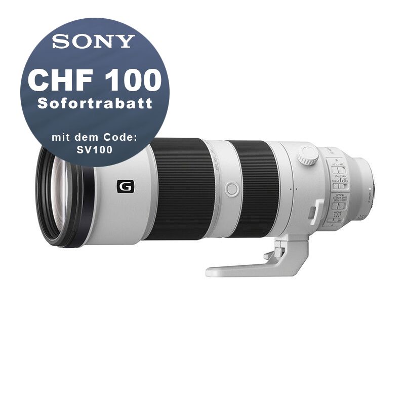 Sony FE 200-600mm 5.6-6.3 G OSS - ''4 Jahre Garantie'' - CHF 100 Rabatt mit Code SV100