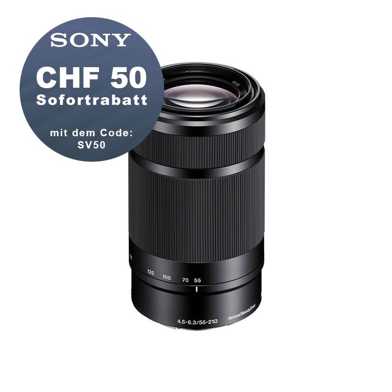 Sony E 55-210mm 4.5-6.3 OSS - CHF 50 Rabatt mit Code SV50