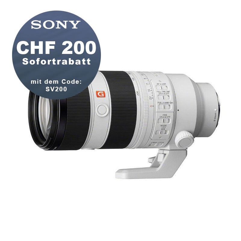 Sony FE 70-200mm 2.8 GM OSS II - ''4 Jahre Garantie'' - CHF 200 Rabatt mit Code SV200