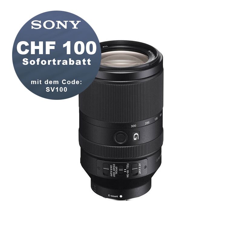 Sony FE 70-300mm 4.5-5.6 G OSS - ''4 Jahre Garantie'' - CHF 100 Rabatt mit Code SV100