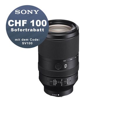 Sony FE 70-300mm 4.5-5.6 G OSS - ''4 Jahre Garantie'' - CHF 100 Rabatt mit Code SV100 Sony FE 70-300mm 4.5-5.6 G OSS - ''4 Jahre Garantie'' - CHF 100 Rabatt mit Code SV100