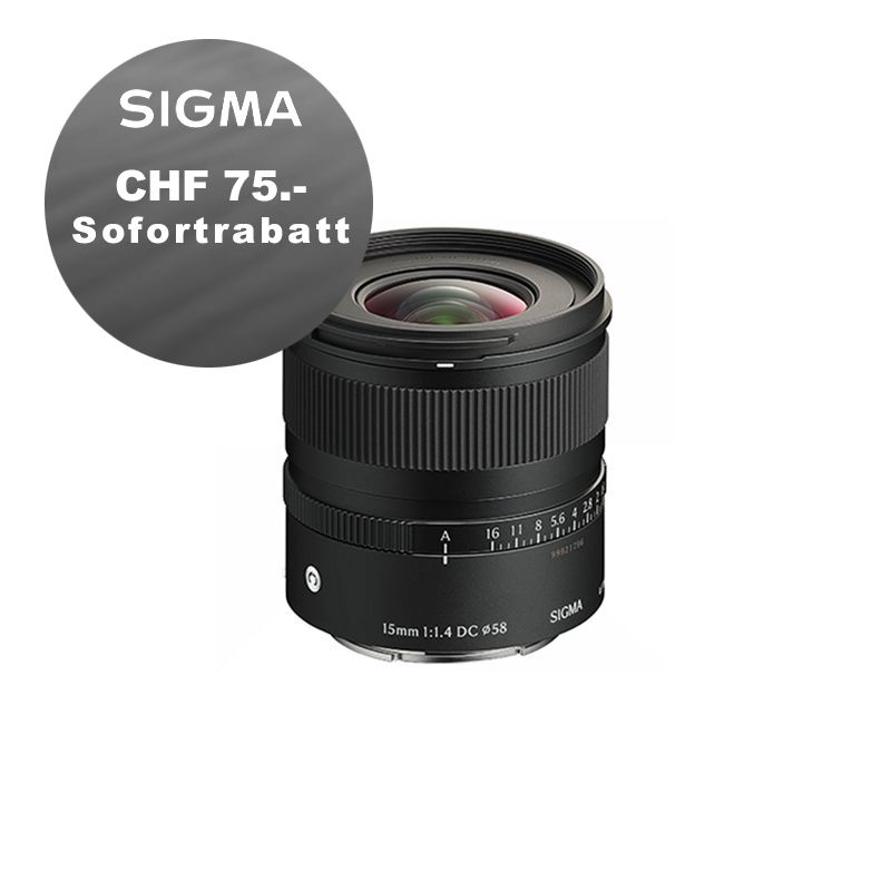Sigma DC 15mm 1.4 DN C zu Sony E - inkl. CHF 75 Sofortrabatt