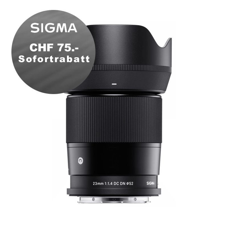 Sigma DC 23mm 1.4 DN C zu L-Mount - inkl. CHF 75 Sofortrabatt Sigma DC 23mm 1.4 DN C zu L-Mount - inkl. CHF 75 Sofortrabatt