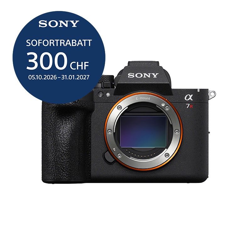 Sony A7R Mark VI Gehäuse - ''4 Jahre Garantie'' - inkl. CHF 300 Sofortrabatt Sony A7R Mark VI Gehäuse - ''4 Jahre Garantie'' - inkl. CHF 300 Sofortrabatt