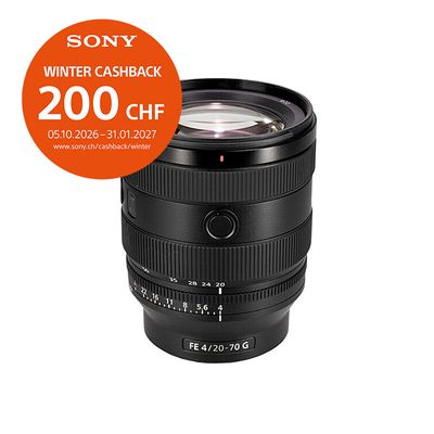 Sony FE 20-70mm 4.0 G - ''4 Jahre Garantie'' - CHF 200 Cashback Sony FE 20-70mm 4.0 G - ''4 Jahre Garantie'' - CHF 200 Cashback