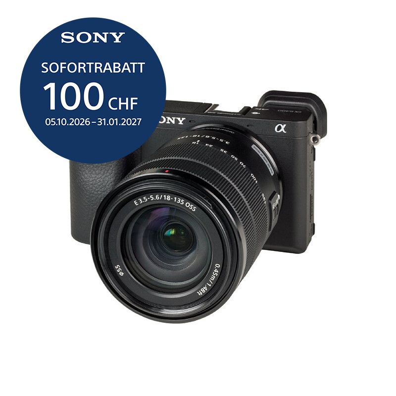 Sony A6400 A Kit mit 18-135mm - ''4 Jahre Garantie'' - inkl. CHF 100 Sofortrabatt