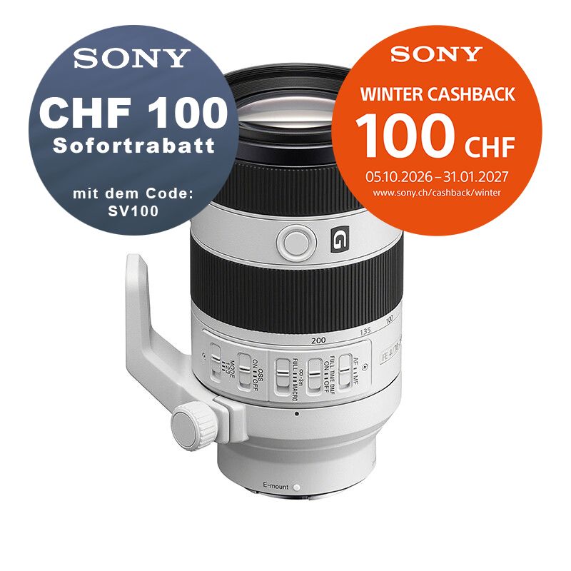Sony FE 70-200mm 4.0 Macro G OSS II - ''4 Jahre Garantie'' - CHF 100 Rabatt mit Code SV100 + CHF 100 Cashback