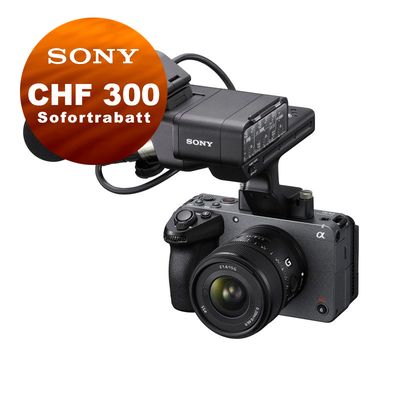 Sony FX30 Cinema Line + XLR Griffeinheit - ''4 Jahre Garantie'' - inkl. CHF 300 Sofortrabatt Sony FX30 Cinema Line + XLR Griffeinheit - ''4 Jahre Garantie'' - inkl. CHF 300 Sofortrabatt