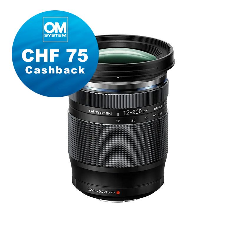 OM System M.Zuiko 12-200mm 3.5-6.3 ED - CHF 75 Cashback OM System M.Zuiko 12-200mm 3.5-6.3 ED - CHF 75 Cashback