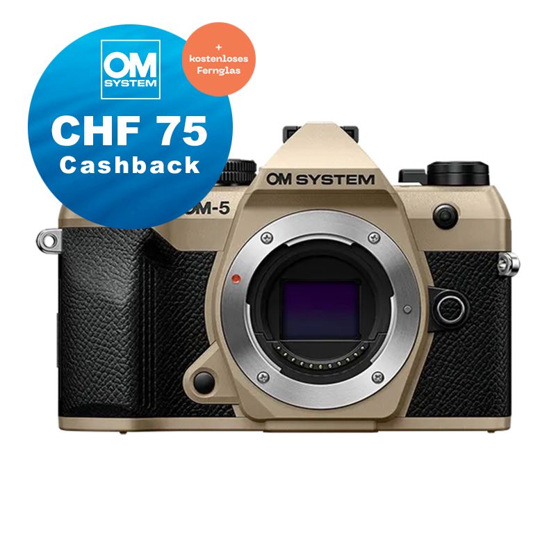 OM System OM-5 II Gehäuse (sand beige) - CHF 75 Cashback + gratis Fernglas