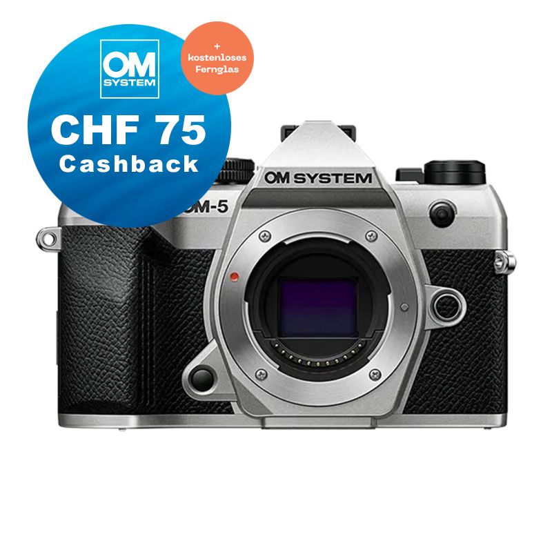 OM System OM-5 II Gehäuse (silver) - CHF 75 Cashback + gratis Fernglas