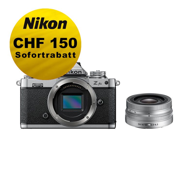 Nikon Z fc Kit mit 16-50mm 3.5-6.3 VR - ''Swiss Garantie'' - inkl. CHF 150 Sofortrabatt Nikon Z fc Kit mit 16-50mm 3.5-6.3 VR - ''Swiss Garantie'' - inkl. CHF 150 Sofortrabatt