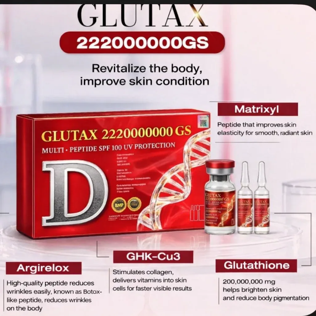 Glutax 222000000 GS Multi Peptide SPF 100: Advanced Glutathione Skin Brightening &amp; UV Protection Solution
