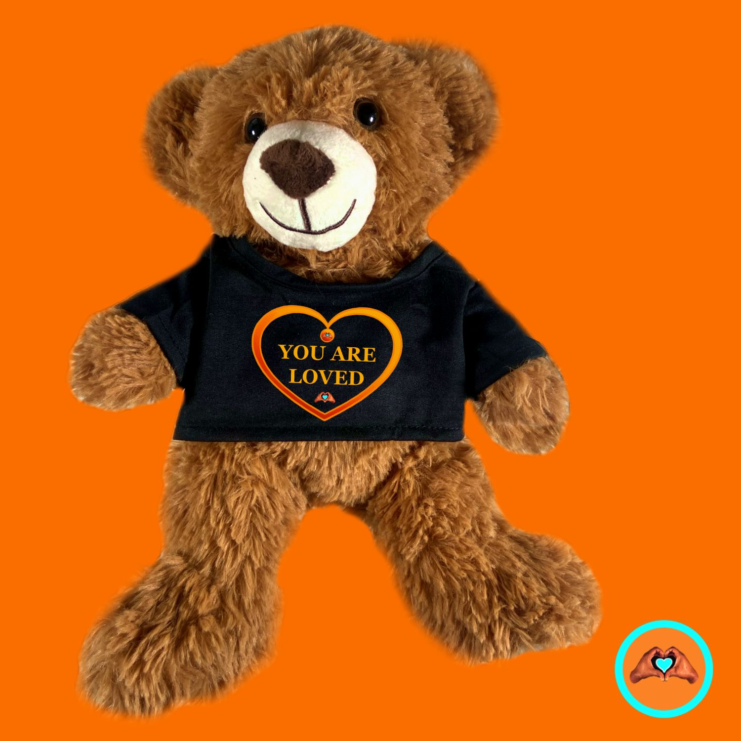 Orange Heart Teddy Bear