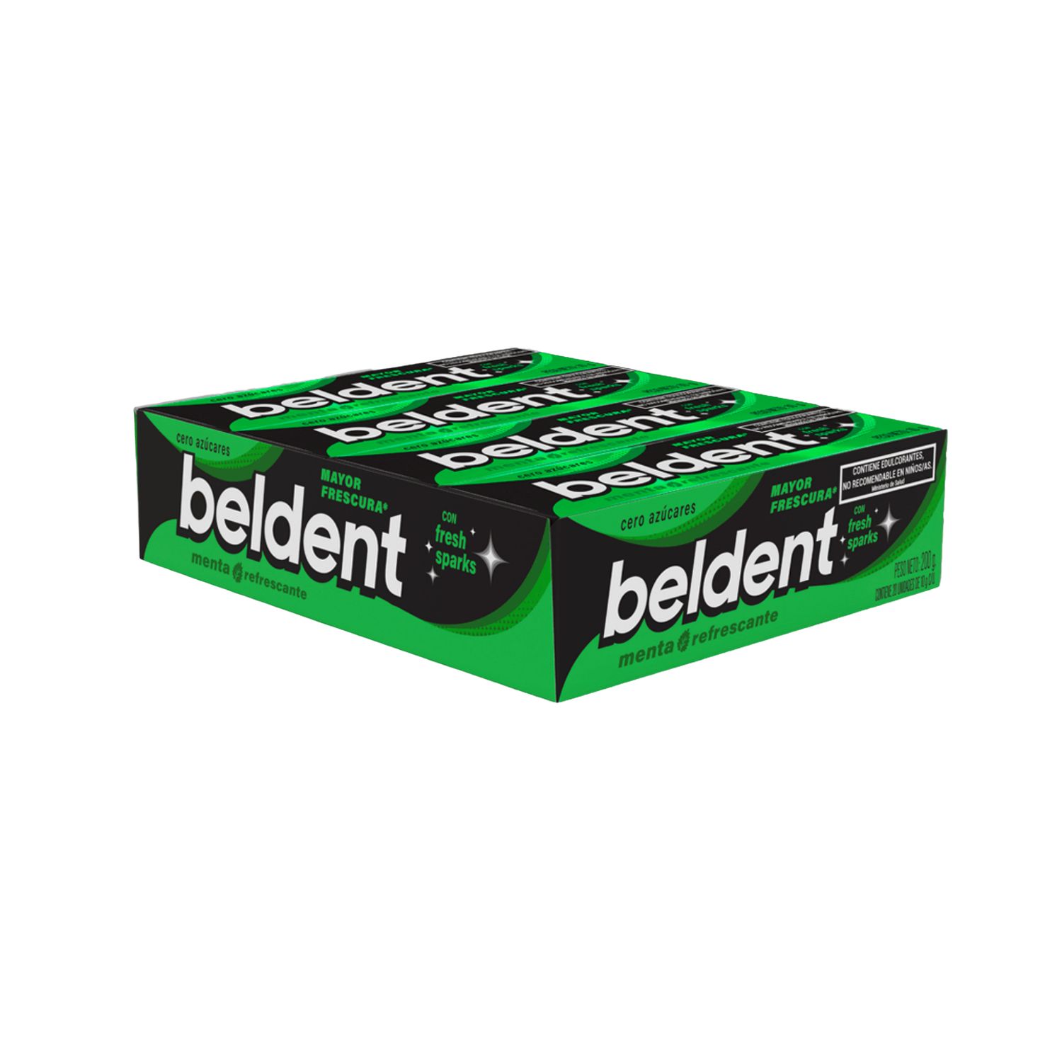 Chicle Beldent Menta Refrescante 10 grs pack x 20