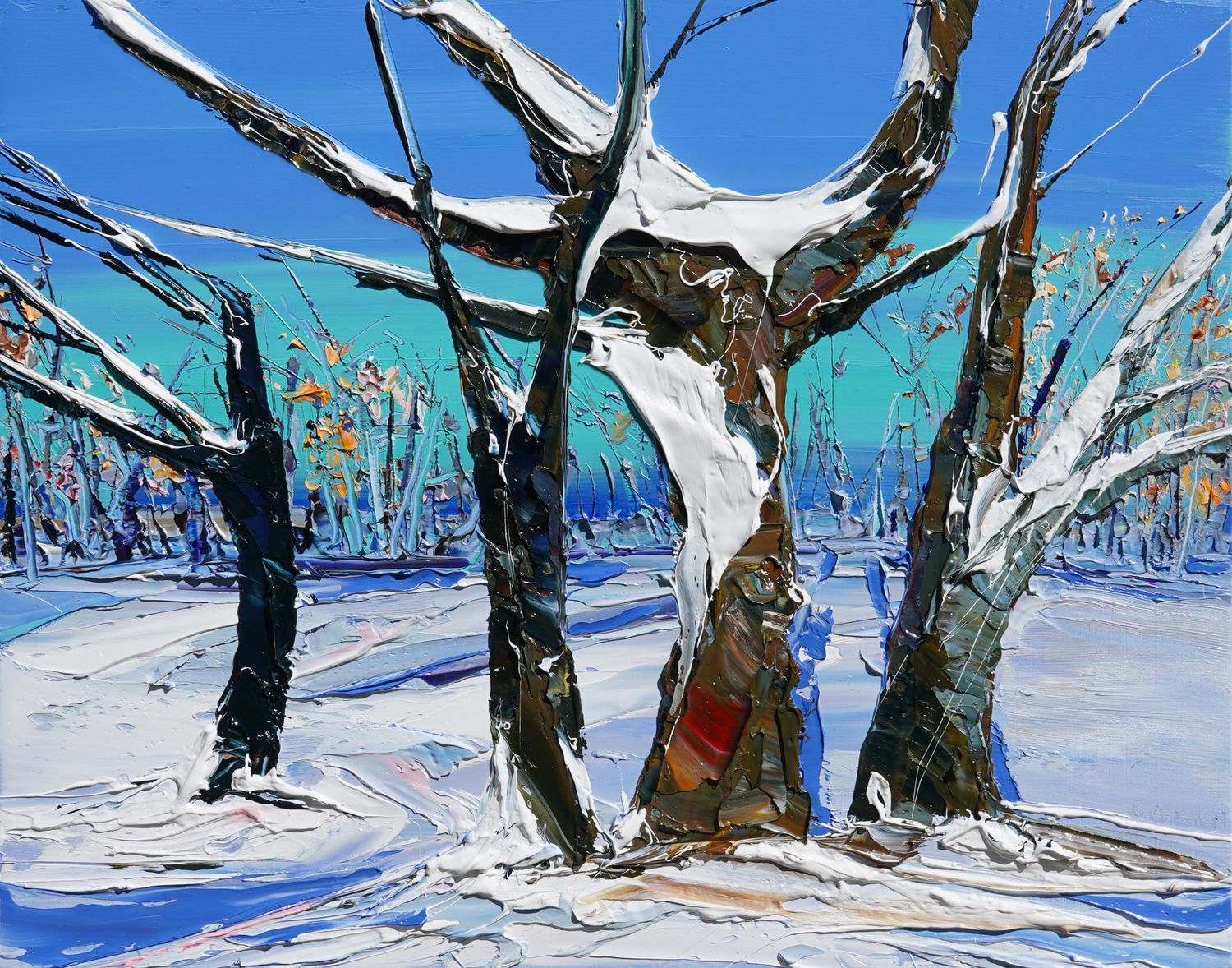 SNOW GUMS CHARLOTTES PASS - The original painting