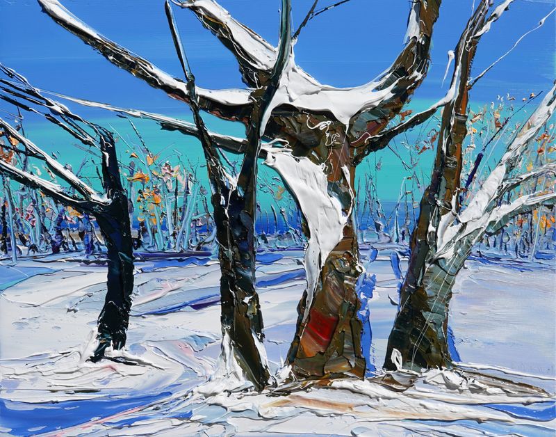 SNOW GUMS CHARLOTTES PASS - The original painting