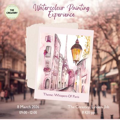 Watercolour Painting Experience: Whispers Of Paris - 8 March 2026