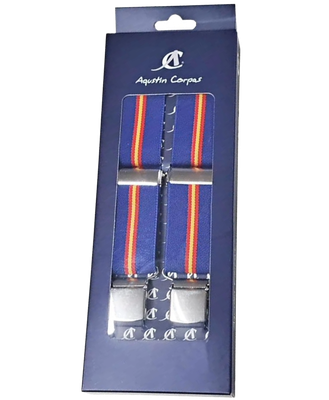 Tirantes Agustín Corpas azul con bandera de España