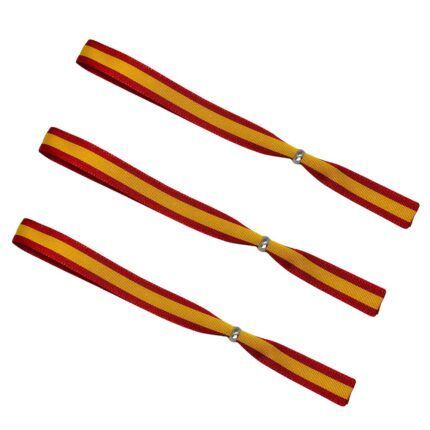 Lote de 3 pulseras cinta con bandera