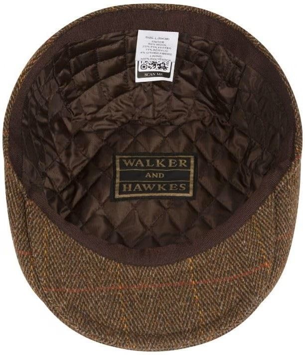 Cambridge - Gorra Unisex de Tweed - Gorra de Estilo campiña Inglesa