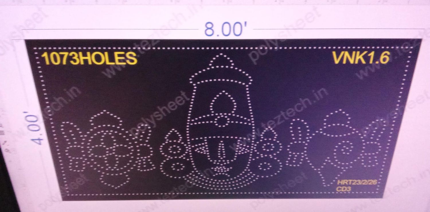 VNK1.6  VENKATESWARA 4X8  FEET 1073  HOLES