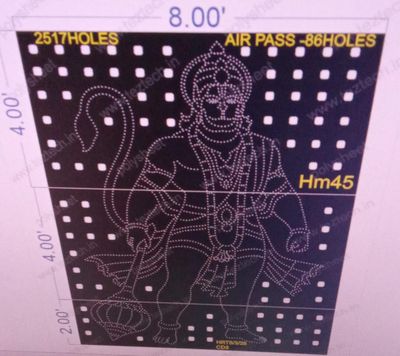 HM45 HANUMANJ 10X8  FEET 2517  HOLES (3PARTS)