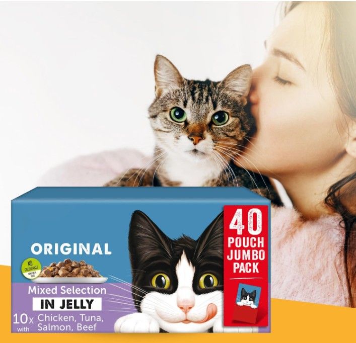 Felix Mixed Selection in Jelly Cat Food - Variety and Goodness in Every Bite Cat Food Pouches- Wet Cat Food (40 x 85g)