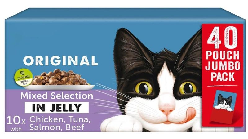 Felix Mixed Selection in Jelly Cat Food - Variety and Goodness in Every Bite Cat Food Pouches- Wet Cat Food (40 x 85g)