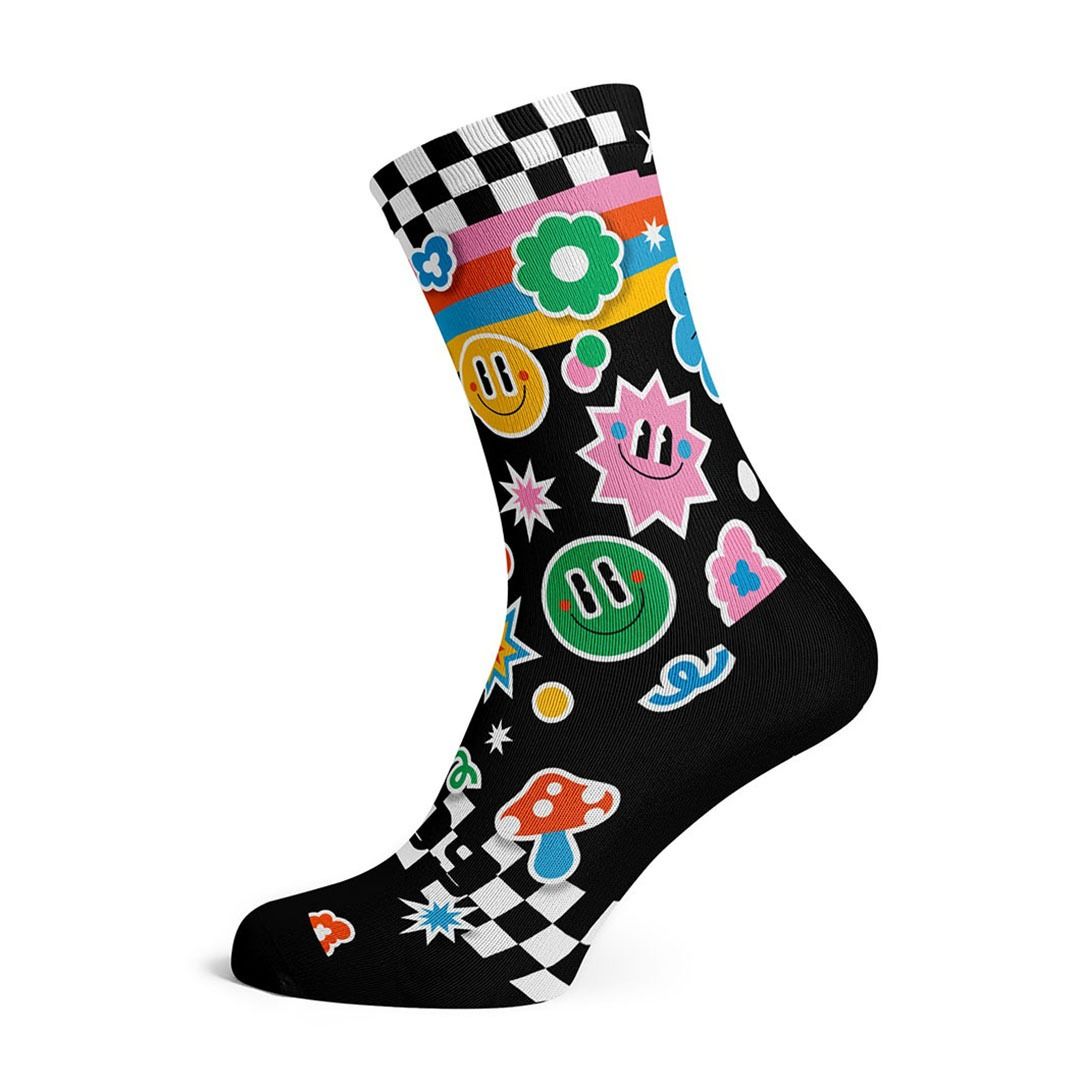 Sox Sticker Casual Crew Socks