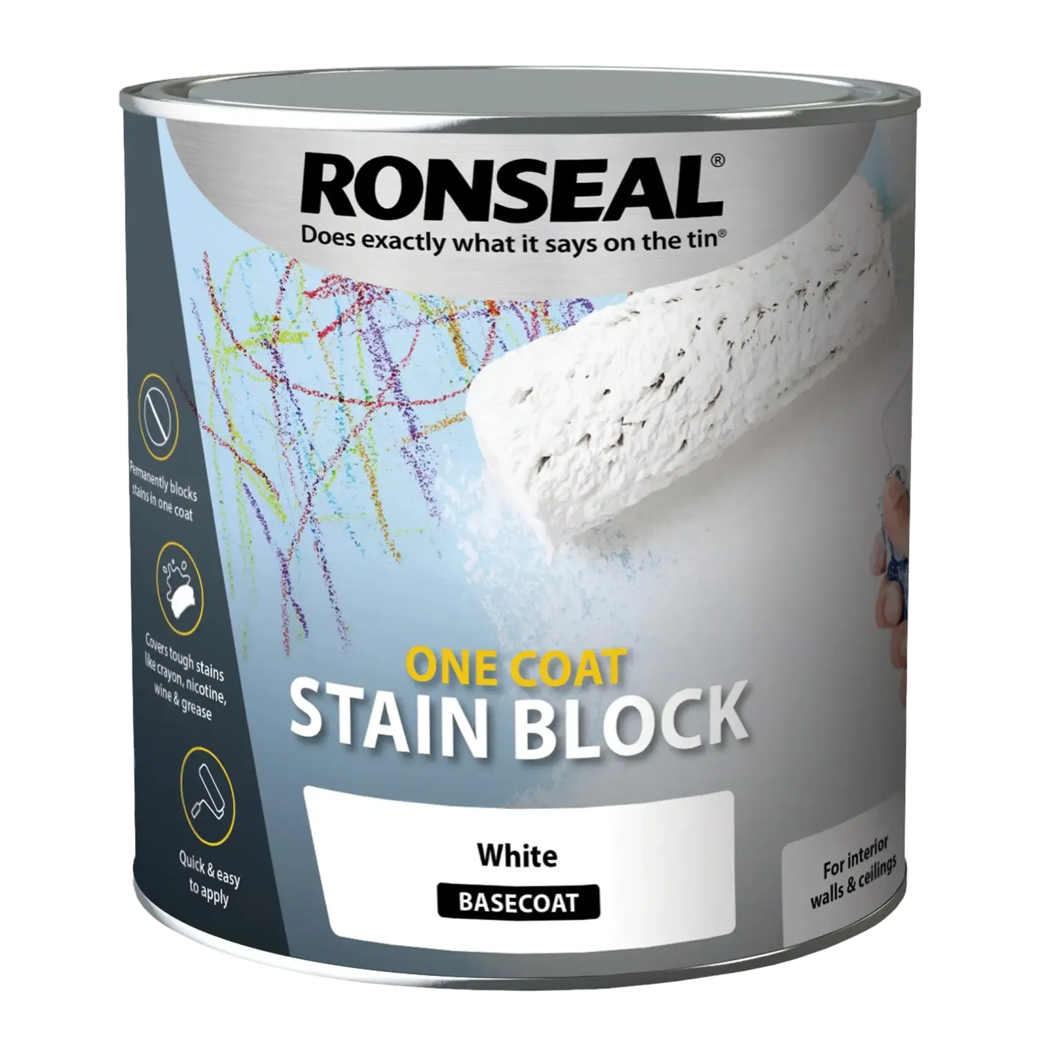 2.5ltr Ronseal One Coat Stainblock