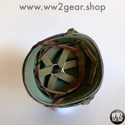 WW2 US Hawley Fibre Liner Reproduction with HBT Webbing &amp; Headband