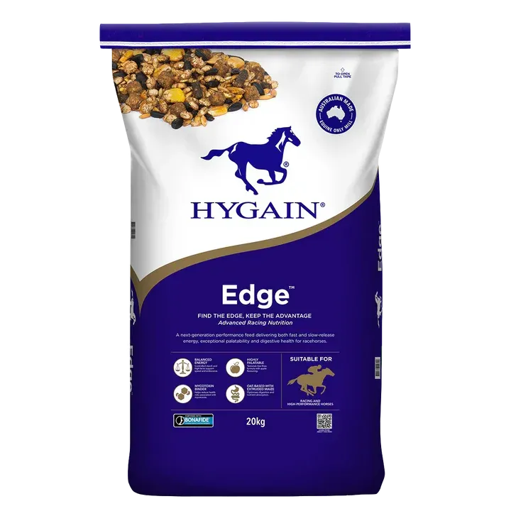 Hygain Edge – Premium Racehorse Feed for Energy, Performance & Condition - 20 kg Hygain Edge – Premium Racehorse Feed for Energy, Performance & Condition - 20 kg