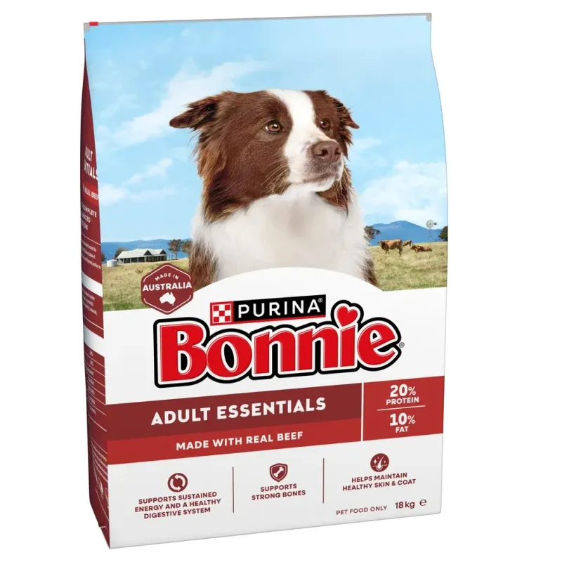 BONNIE Adult Essentials Beef Dry Dog Food – 18kg