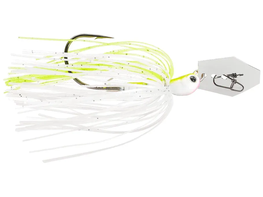Chatterbait Jackhammer: Baby   3/8oz Chartreuse/White 1pk