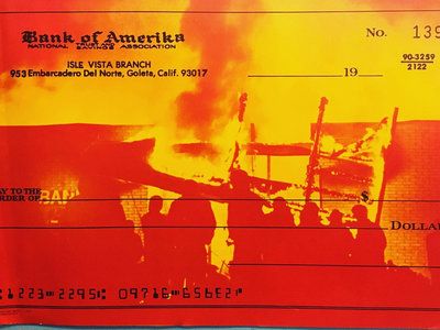 Don't Bank on Amerika 70s Protest Poster