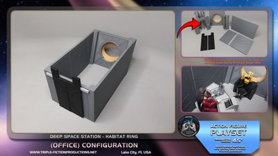 Deep Space Station - 4.5" Scale - Habitat Ring (Office) Configuration